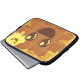 Kawaii Butter Waffle Frühstück Laptopschutzhülle (Vorne Knopf)