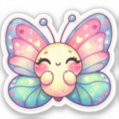 Kawaii Butterfly Aufkleber (Vorderseite)