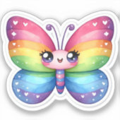 Kawaii Butterfly Aufkleber (Vorderseite)