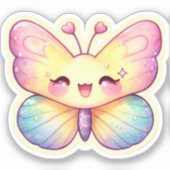 Kawaii Butterfly Aufkleber (Vorderseite)