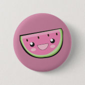 Kawaii Buttone: Wassermelone Button (Vorderseite)