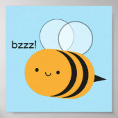 Kawaii Buzzy Bumble Bee Poster (Vorne)