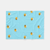 Kawaii Buzzy Hummel-Bienen Fleecedecke (Vorderseite (Horizontal))