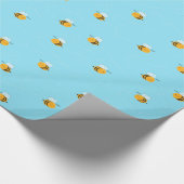 Kawaii Buzzy Hummel-Bienen Geschenkpapier (Ecke)