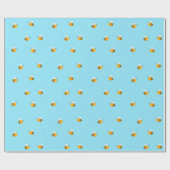 Kawaii Buzzy Hummel-Bienen Geschenkpapier (Flach)