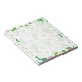 Kawaii Cactus & Hearts Notepad Notizblock (angewinkelt)