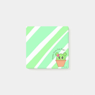 Kawaii Cactus Personalisiert I Give Free Hugs Post-it Klebezettel