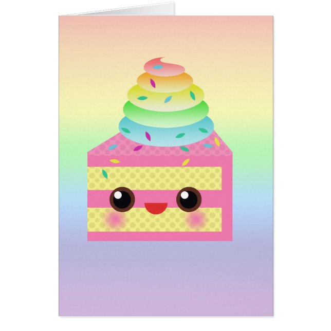 Kawaii Cake Pink Rainbow Sprinkles Fun Dessert (Vorne)