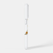 Kawaii Calico Cat Floral Peeking Art iPhone Hülle (Rechte Seite)