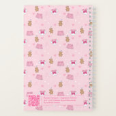 "Kawaii Campus" Preppy Schoolgirl Plain Notebook Notizblock (Rückseite)