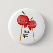 Kawaii Candy Apples Paare stecken zusammen Button (Vorderseite)