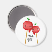 Kawaii Candy Apples Paare stecken zusammen Magnet (Vorderseite/Rückseite)