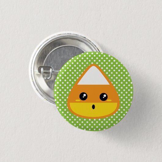 Kawaii Candy Corn Button (Vorne & Hinten)