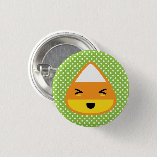 Kawaii Candy Corn Button (Vorne & Hinten)