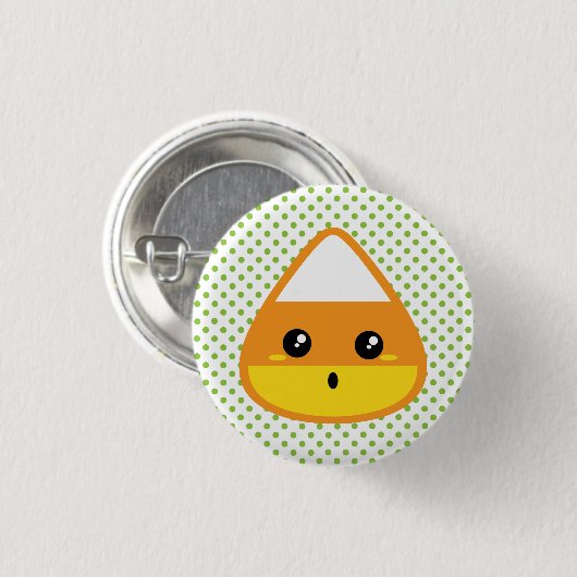 Kawaii Candy Corn Button (Vorne & Hinten)