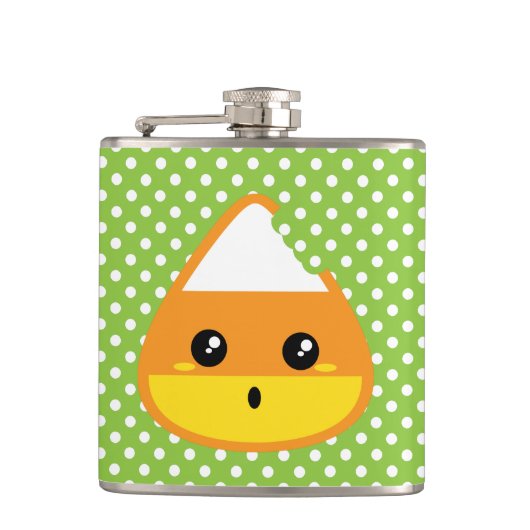Kawaii Candy Corn Flask Flachmann (Vorderseite)