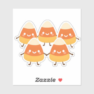 Kawaii Candy Corn Friends Niedliches Halloween-D Aufkleber