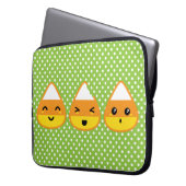 Kawaii Candy Corn Laptop Sleeve (Vorderseite Links)