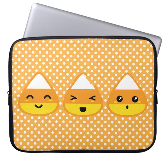 Kawaii Candy Corn Laptop Sleeve (Vorderseite)