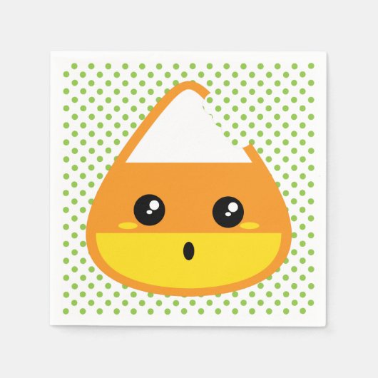 Kawaii Candy Corn Napkins Serviette (Vorderseite)
