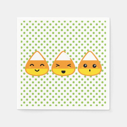 Kawaii Candy Corn Napkins Serviette (Vorderseite)