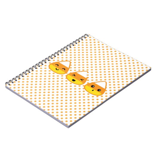 Kawaii Candy Corn Notebook Notizblock (Linke Seite)