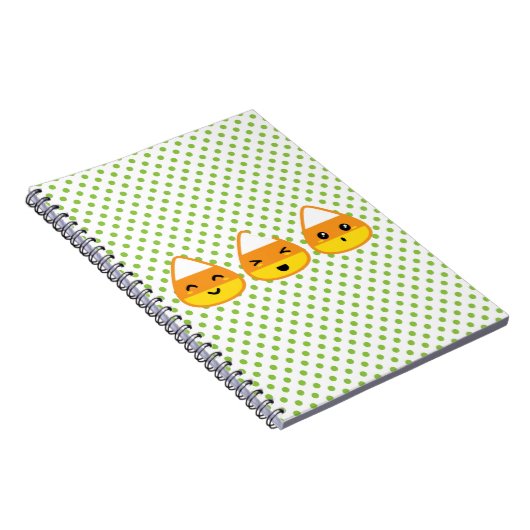 Kawaii Candy Corn Notebook Notizblock (Rechte Seite)