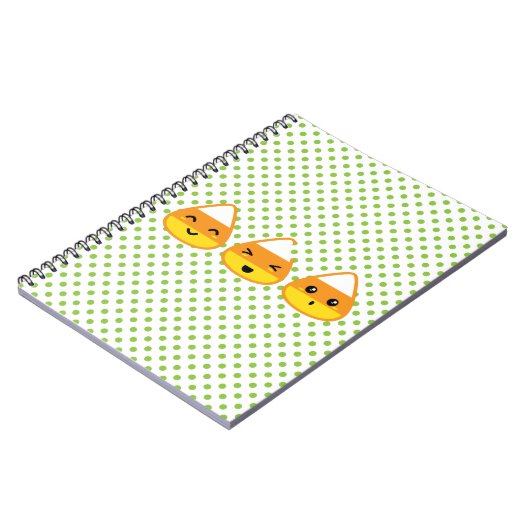 Kawaii Candy Corn Notebook Notizblock (Linke Seite)