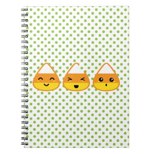 Kawaii Candy Corn Notebook Notizblock (Vorderseite)