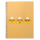 Kawaii Candy Corn Notebook Notizblock (Vorderseite)