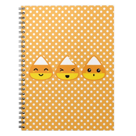 Kawaii Candy Corn Notebook Notizblock (Vorderseite)