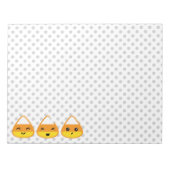 Kawaii Candy Corn Notepad Notizblock (Vorderseite)