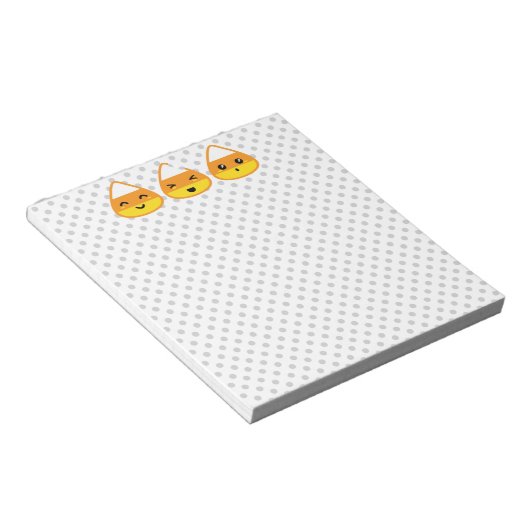 Kawaii Candy Corn Notepad Notizblock (angewinkelt)
