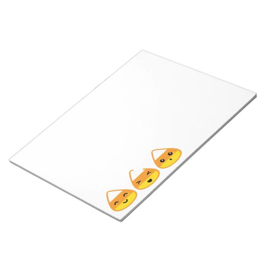 Kawaii Candy Corn Notepad Notizblock (angewinkelt)