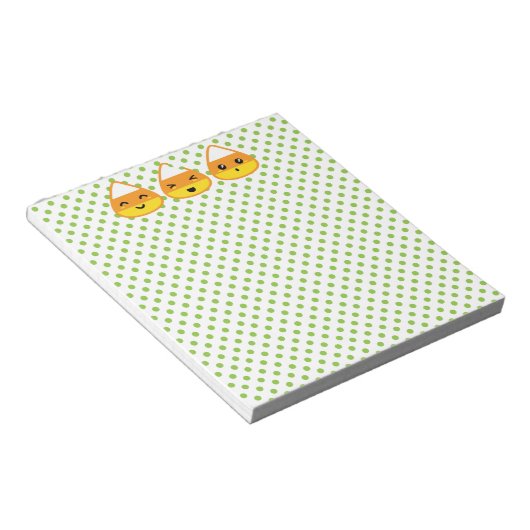 Kawaii Candy Corn Notepad Notizblock (angewinkelt)