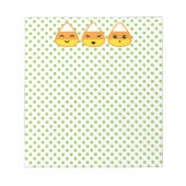 Kawaii Candy Corn Notepad Notizblock (Vorderseite)
