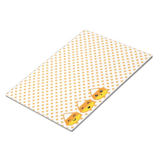 Kawaii Candy Corn Notepad Notizblock (angewinkelt)
