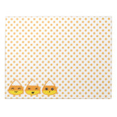 Kawaii Candy Corn Notepad Notizblock (Vorderseite)