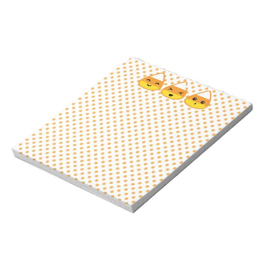 Kawaii Candy Corn Notepad Notizblock (Rotiert)
