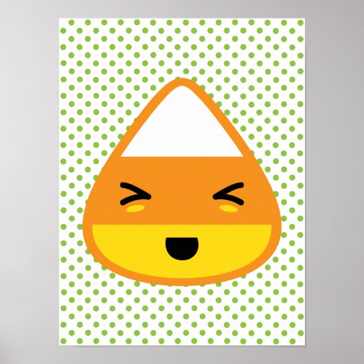 Kawaii Candy Corn Poster Print (Vorne)