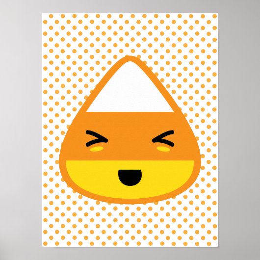Kawaii Candy Corn Poster Print (Vorne)