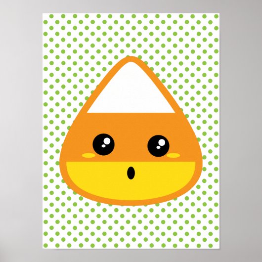 Kawaii Candy Corn Poster Print (Vorne)