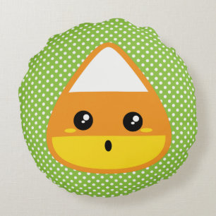 Kawaii Candy Corn Round Pillow Rundes Kissen