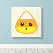 Kawaii Candy Corn Wrapped Canvas Leinwanddruck (Insitu (Holzboden))