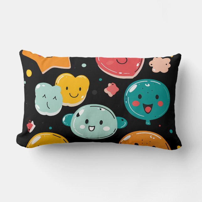 Kawaii Candy Dreams Throw Kissen (Vorderseite)