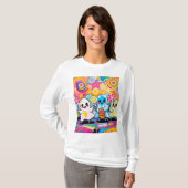 Kawaii Candy Parade Niedlicher Cartoon T-Shirt (Vorne ganz)