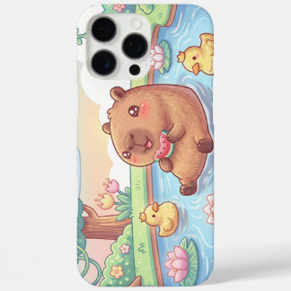 Kawaii Capy in einem Teich iPhone 16 Pro Max Hülle