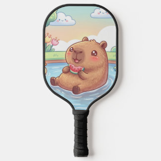 Kawaii Capy in einem Teich Pickleball Schläger