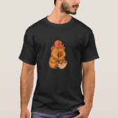 Kawaii Capybara and Octopus Eating Takoyaki Japane T-Shirt (Vorderseite)