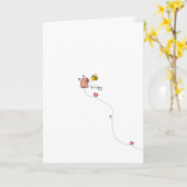 Kawaii Capybara Bee Pun Valentine Card Karte (Gelbe Blume)